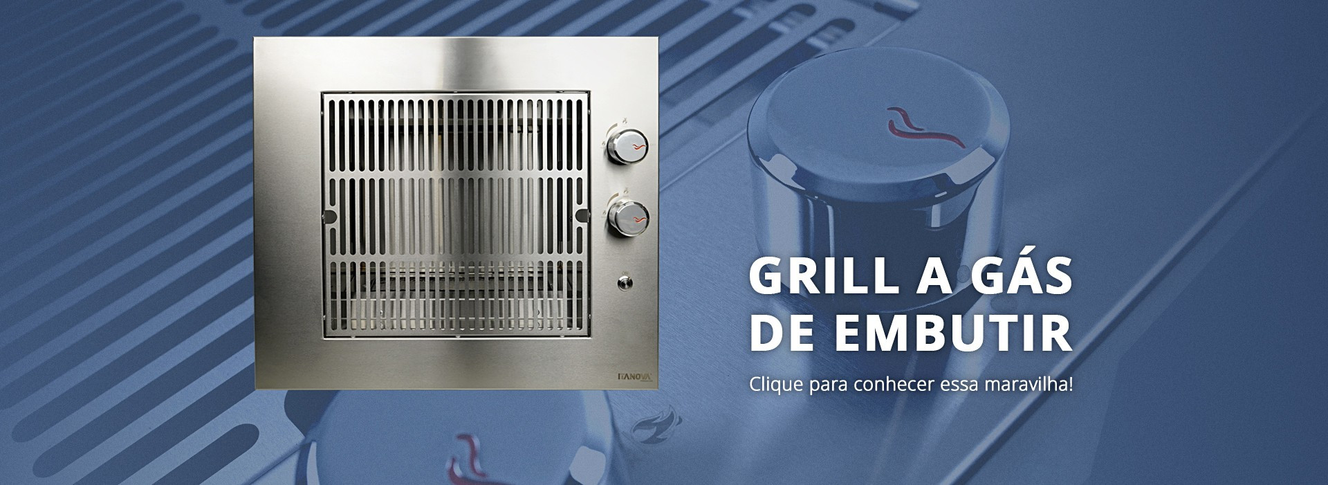 Grill a gás de embutir