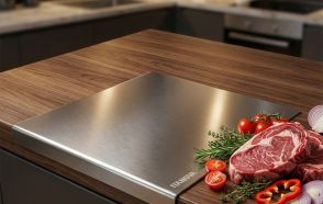 Tábua Inox 304 para Cortar Carne Peixe Legumes Antibacteriana