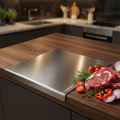 Tábua Inox 304 para Cortar Carne Peixe Legumes Antibacteriana