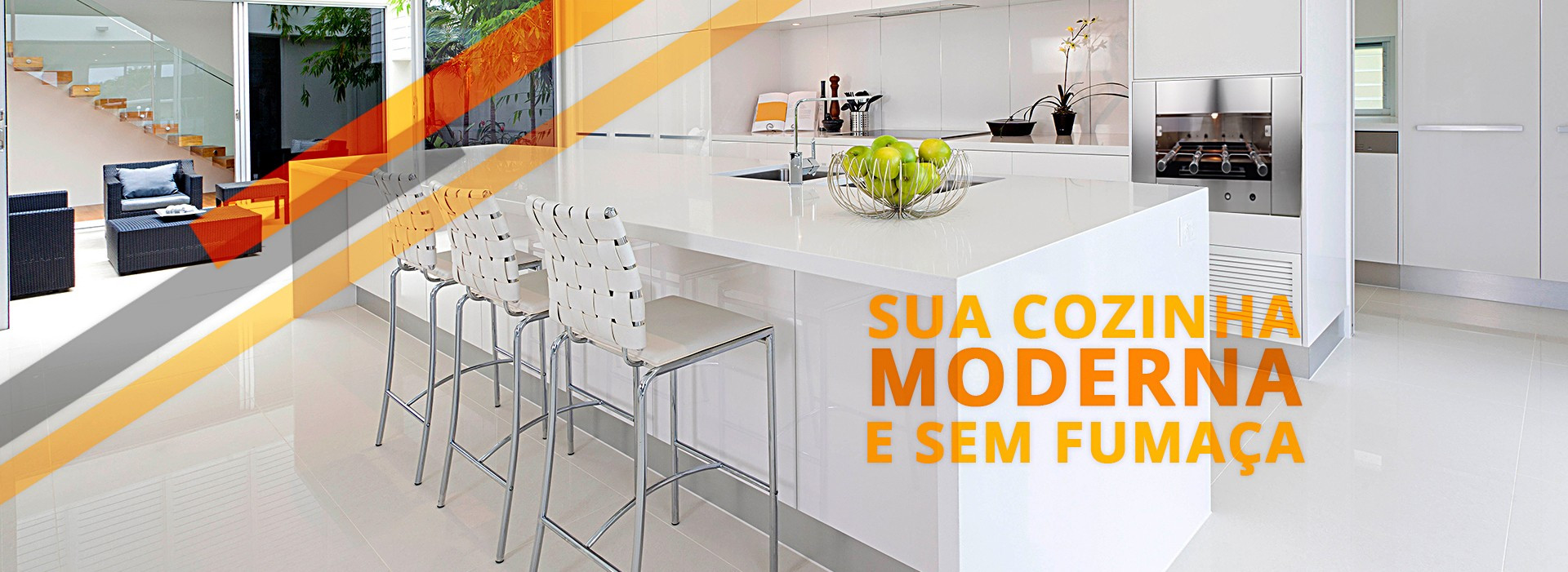 Sua cozinha moderna e sem fumaça