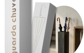 Porta Guarda Chuva 2 Em 1 Extra Resistente Aço Itanova 50cm